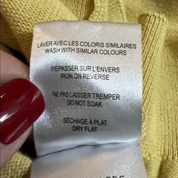 Lello Crewneck Sweater Size XXL Yellow 100% Organic Cotton Preppy Old Money - Picture 10 of 10